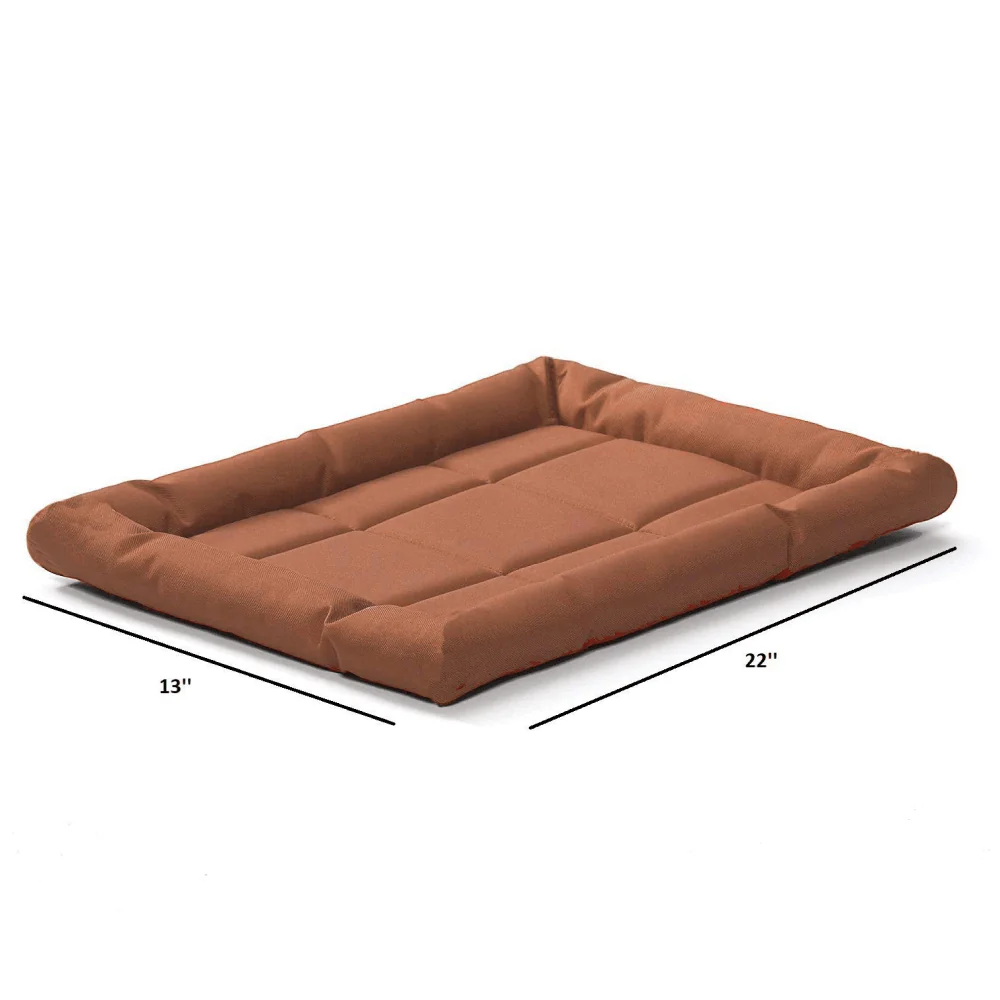 Fluffy's Kozi Pet Rectangular Shaped Bed for Dogs and Cats (Brown) - Image 3
