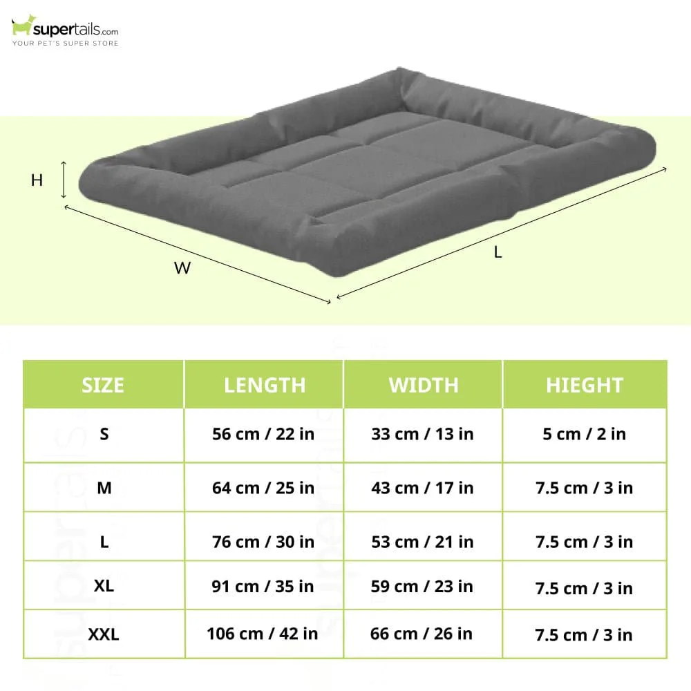 Fluffy's Kozi Pet Rectangular Shaped Bed for Dogs and Cats (Grey) - Image 2