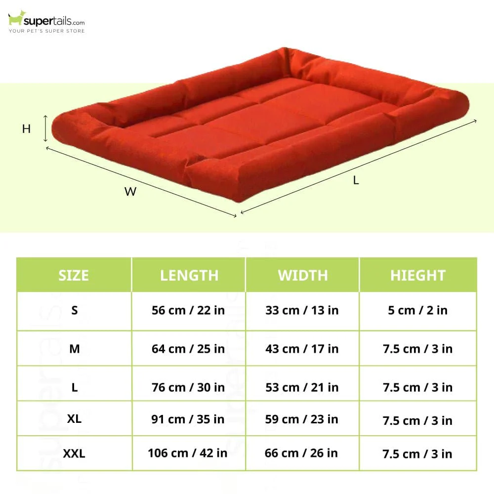 Fluffy's Kozi Pet Rectangular Shaped Bed for Dogs and Cats (Red) - Image 2