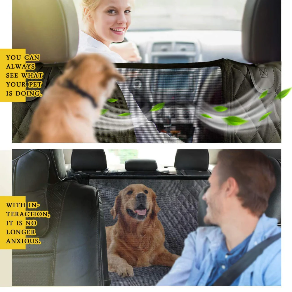 Fluffy's Kozi Pet Hatchback Car Seat Cover for Dogs and Cats (Black) - Image 3