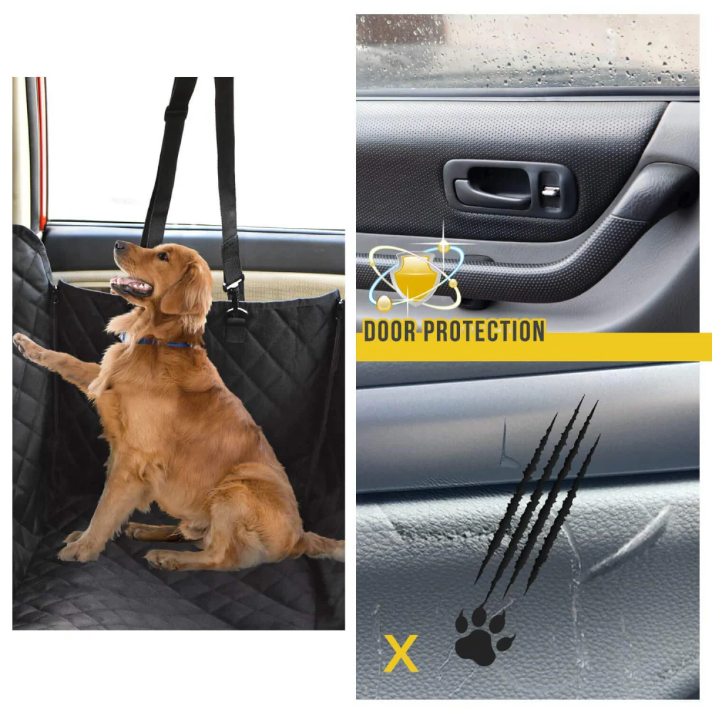 Fluffy's Kozi Pet Hatchback Car Seat Cover for Dogs and Cats (Black) - Image 4