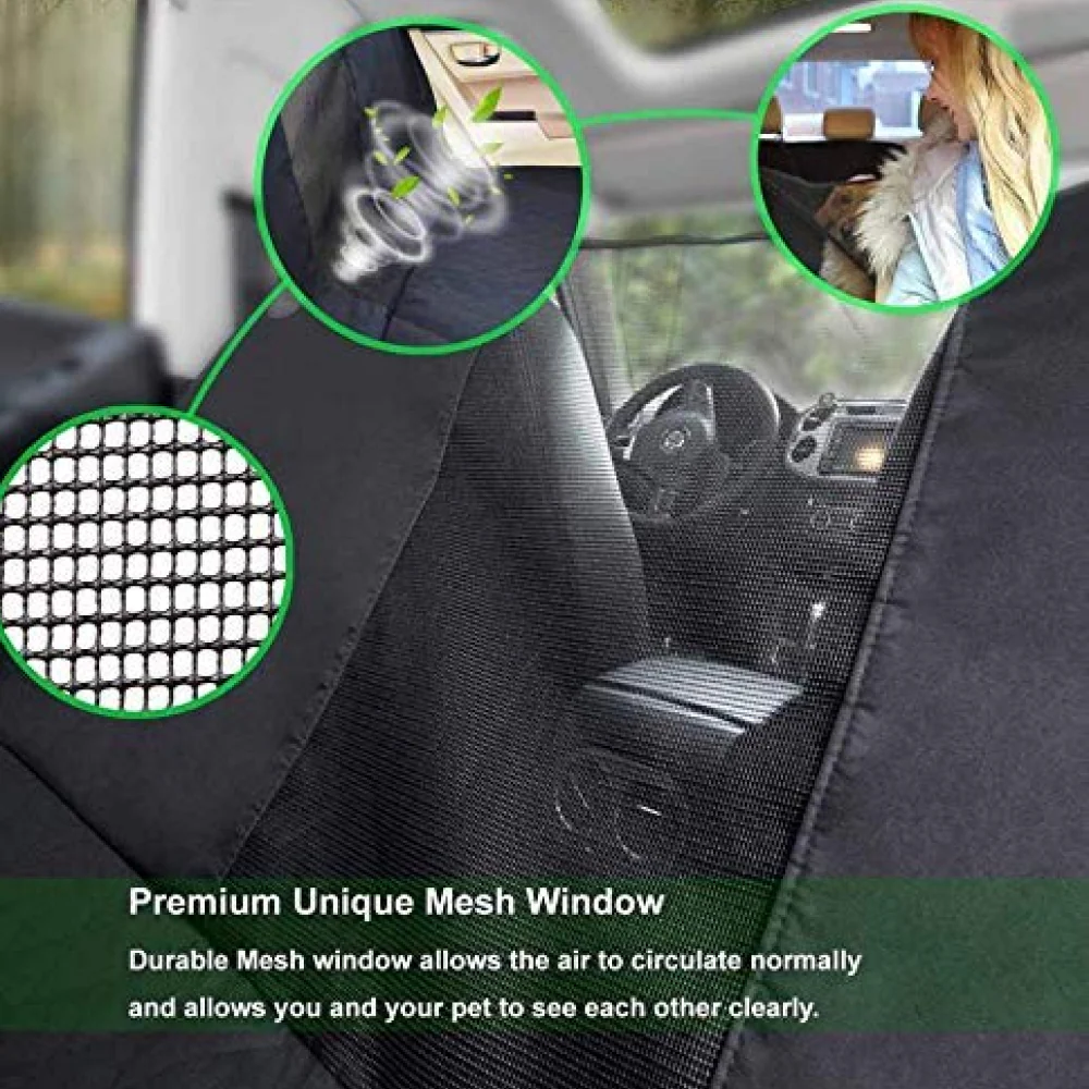 Fluffy's Kozi Pet Hatchback Car Seat Cover for Dogs and Cats (Black) - Image 6