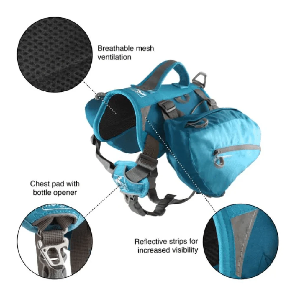 Kurgo Baxter Travel Backpack for Dogs (Barn Red) - Image 3