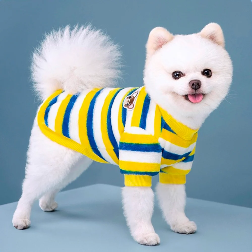 KUTKUT Cute Stripe Pattern Stretchable Shirt for Small Dogs & Cats - Image 13