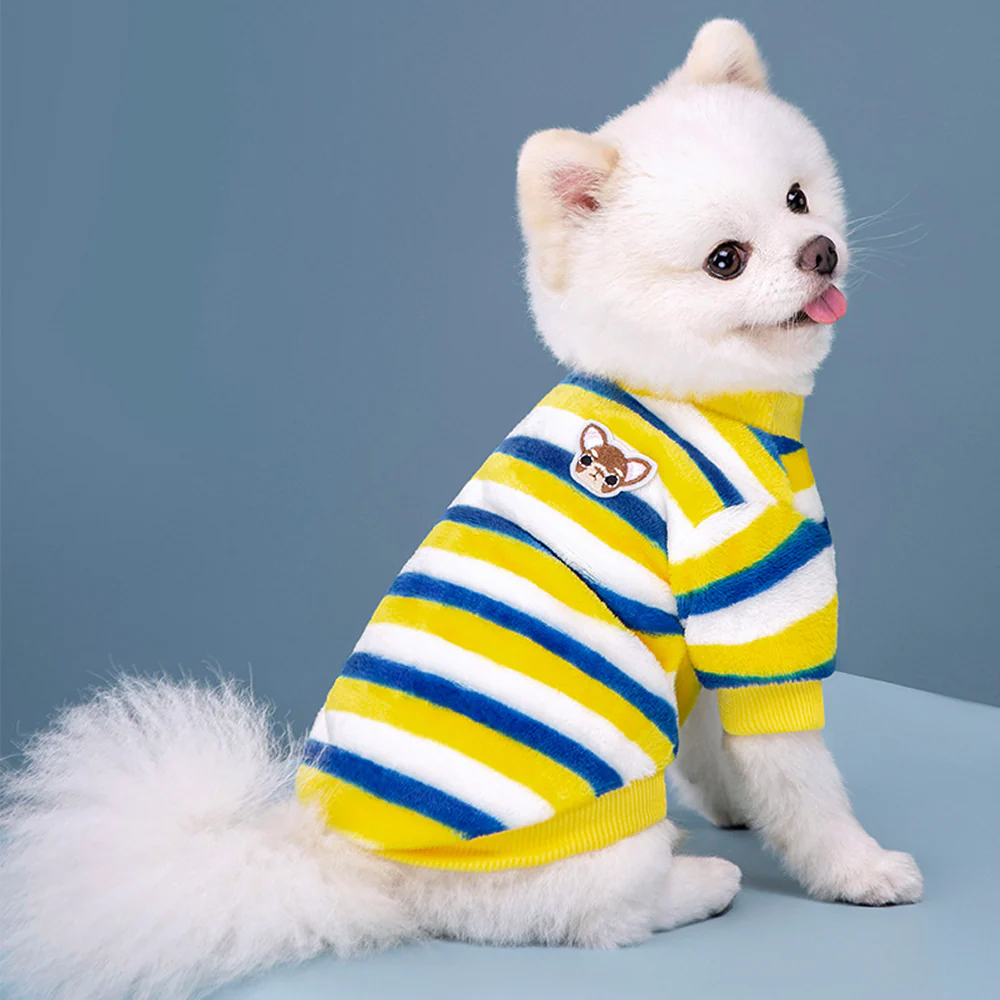 KUTKUT Cute Stripe Pattern Stretchable Shirt for Small Dogs & Cats - Image 4