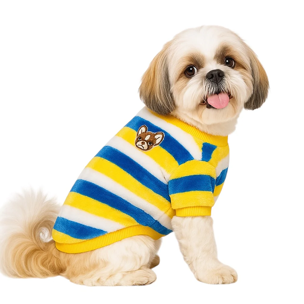 KUTKUT Cute Stripe Pattern Stretchable Shirt for Small Dogs & Cats - Image 5