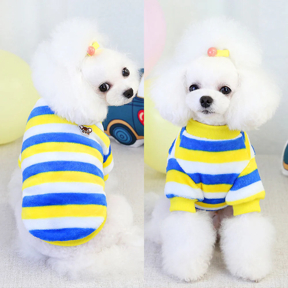 KUTKUT Cute Stripe Pattern Stretchable Shirt for Small Dogs & Cats - Image 8