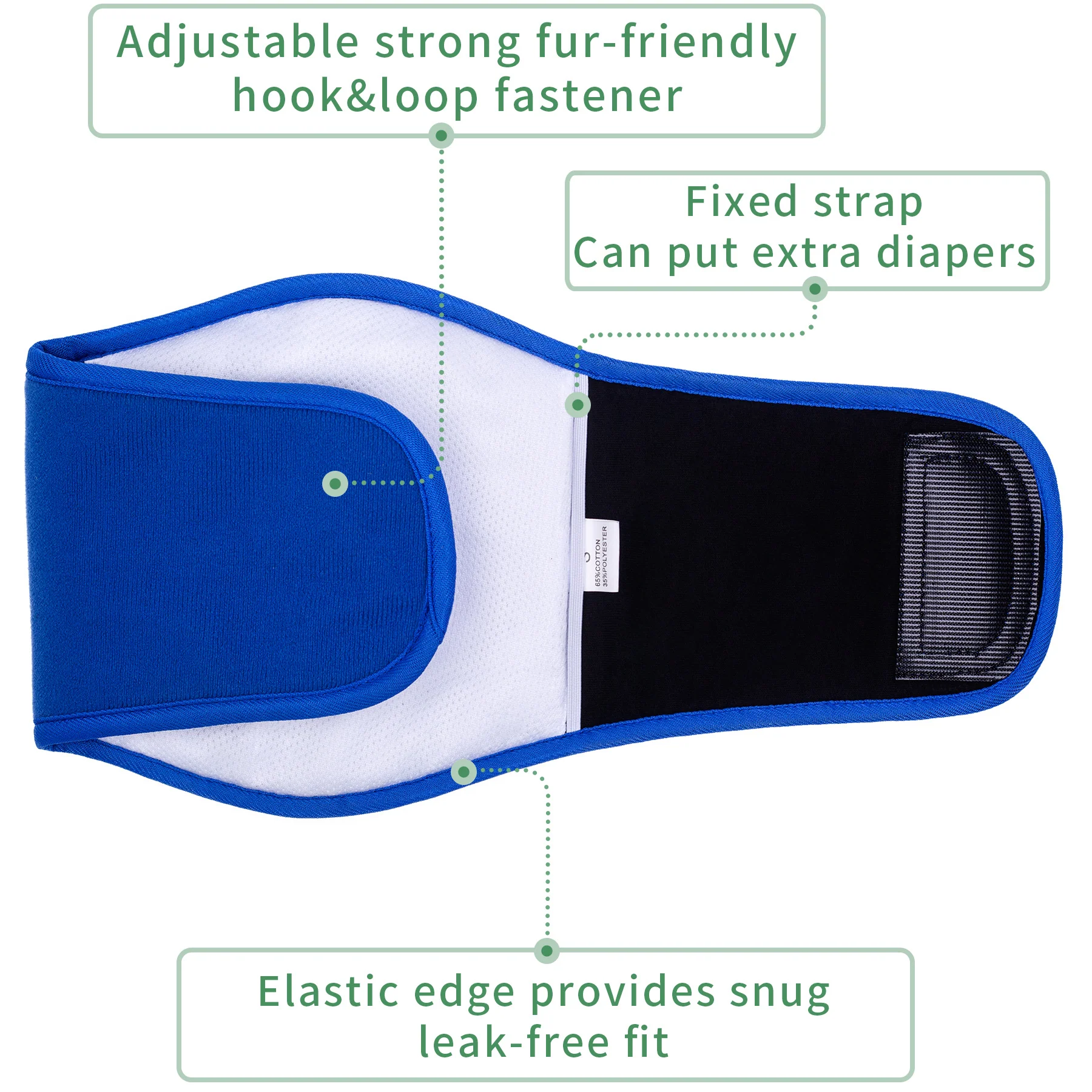KUTKUT Diapers for Male Dogs (Blue) - Image 4