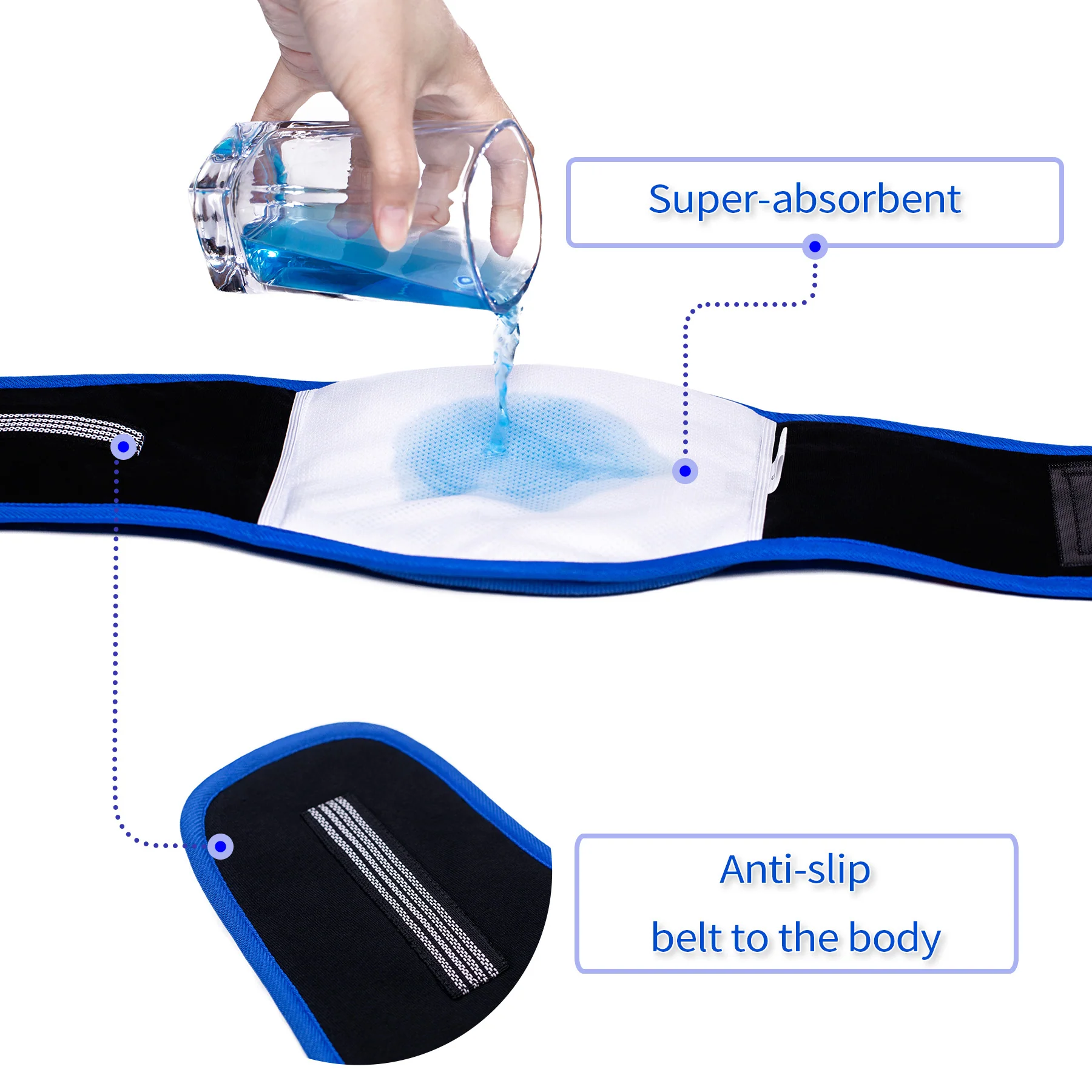 KUTKUT Diapers for Male Dogs (Blue) - Image 6