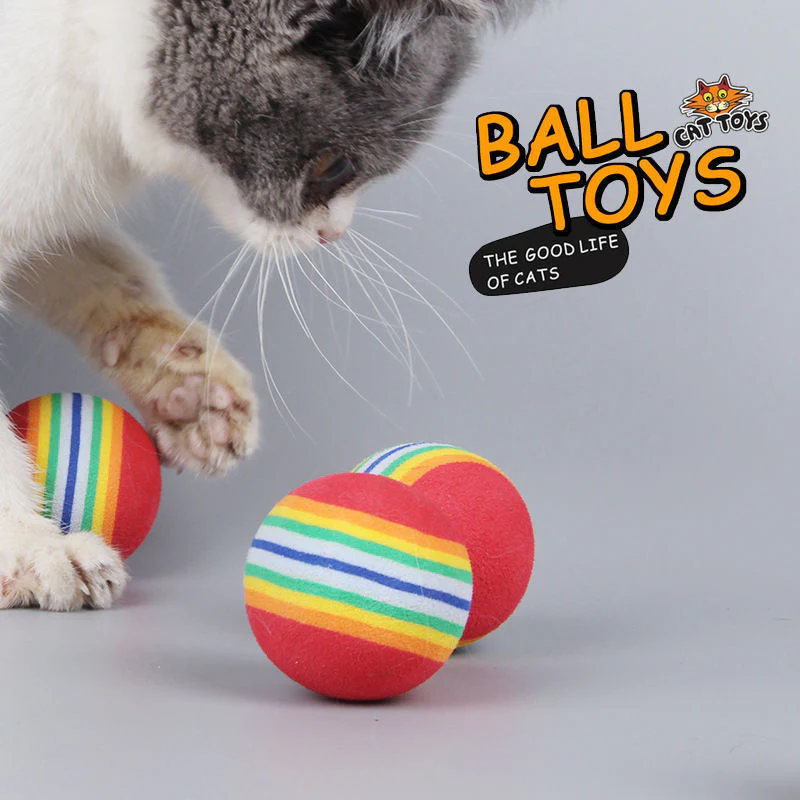 KUTKUT Foam Balls for Cats (Rainbow) - Image 16