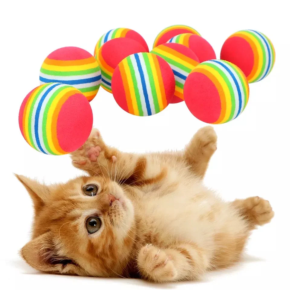 KUTKUT Foam Balls for Cats (Rainbow) - Image 3