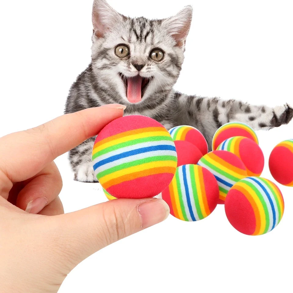 KUTKUT Foam Balls for Cats (Rainbow) - Image 5