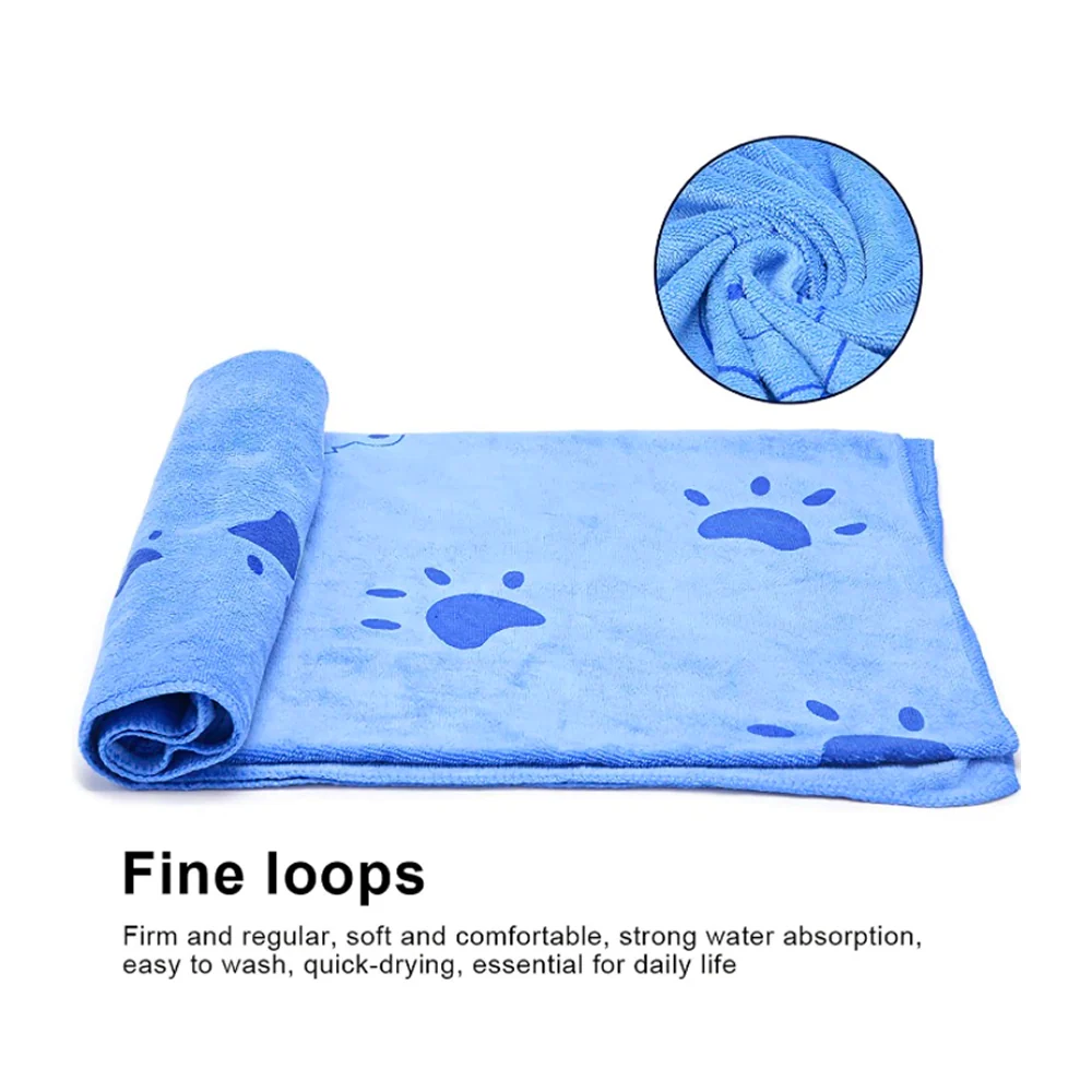 KUTKUT Looluuloo Microfiber Drying Towels for Dogs (Blue) - Image 7
