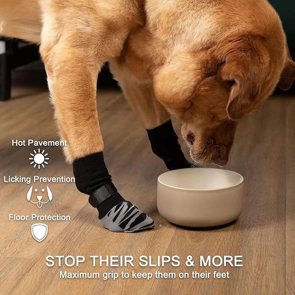 KUTKUT Non Slip Socks for Dogs (Grey) - Image 2
