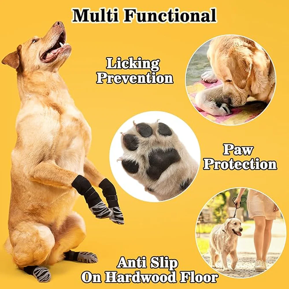 KUTKUT Non Slip Socks for Dogs (Grey) - Image 6