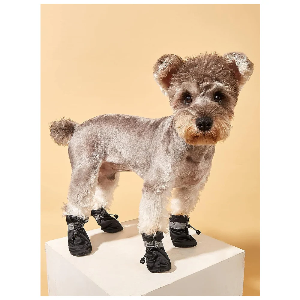 KUTKUT Paw Protector Boots for Small Dogs (Black) - Image 6
