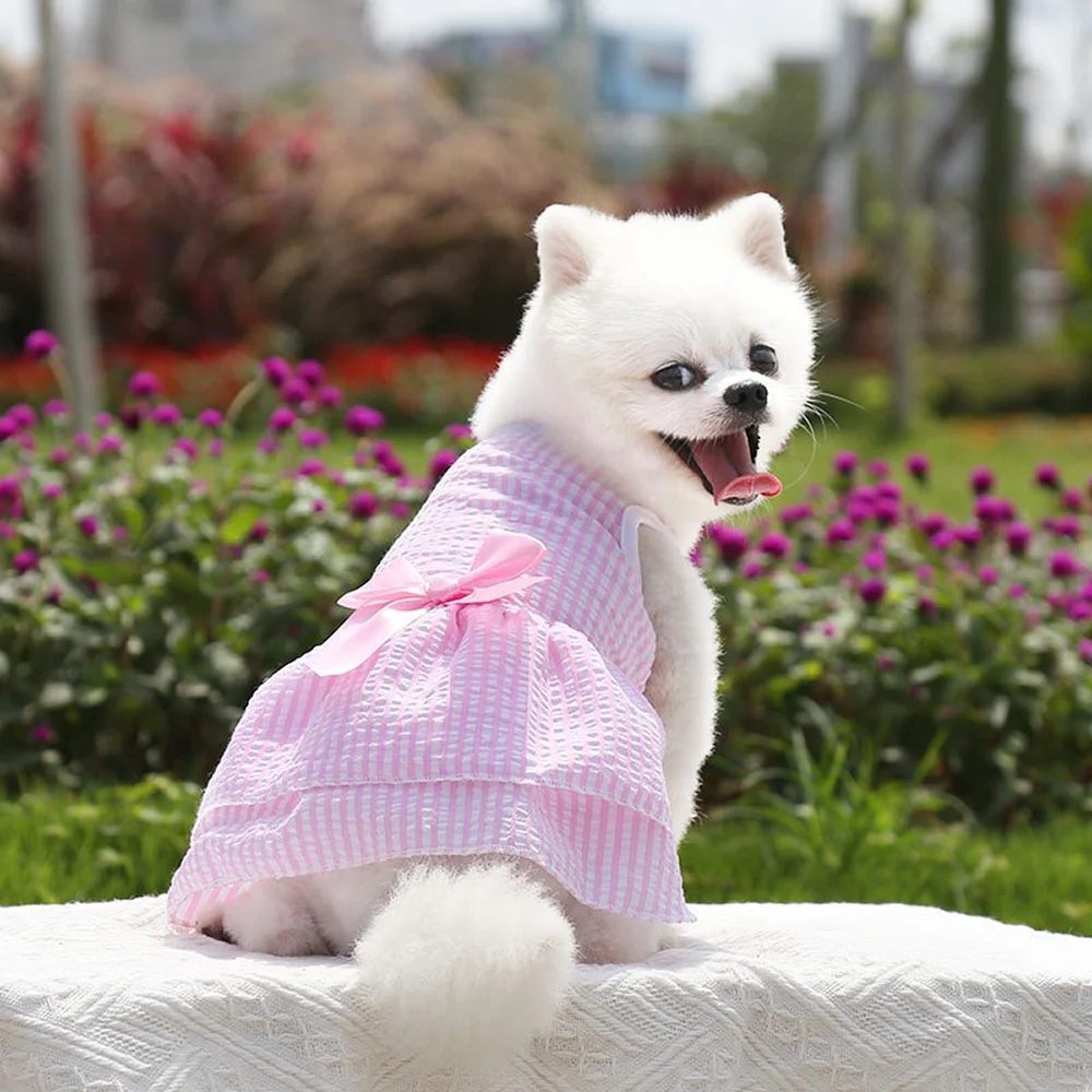 KUTKUT Princess Tutu Striped Dress for Small Breed Dogs & Cats (Pink) - Image 10