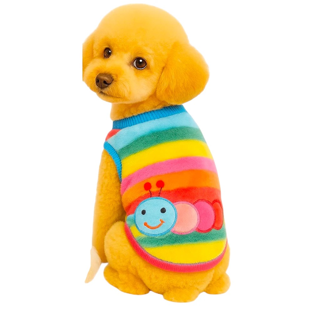 KUTKUT Rainbow Print Fashion Soft Flannel Fleece Shirt for Small Dogs & Cats - Image 11