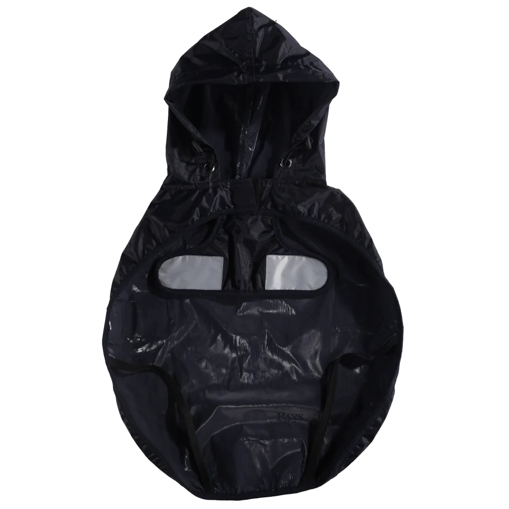 The Drizzle Deflector - Adjustable & Reflective Raincoat for Dogs by Lana Paws  (Navy Blue Solid) - Image 3