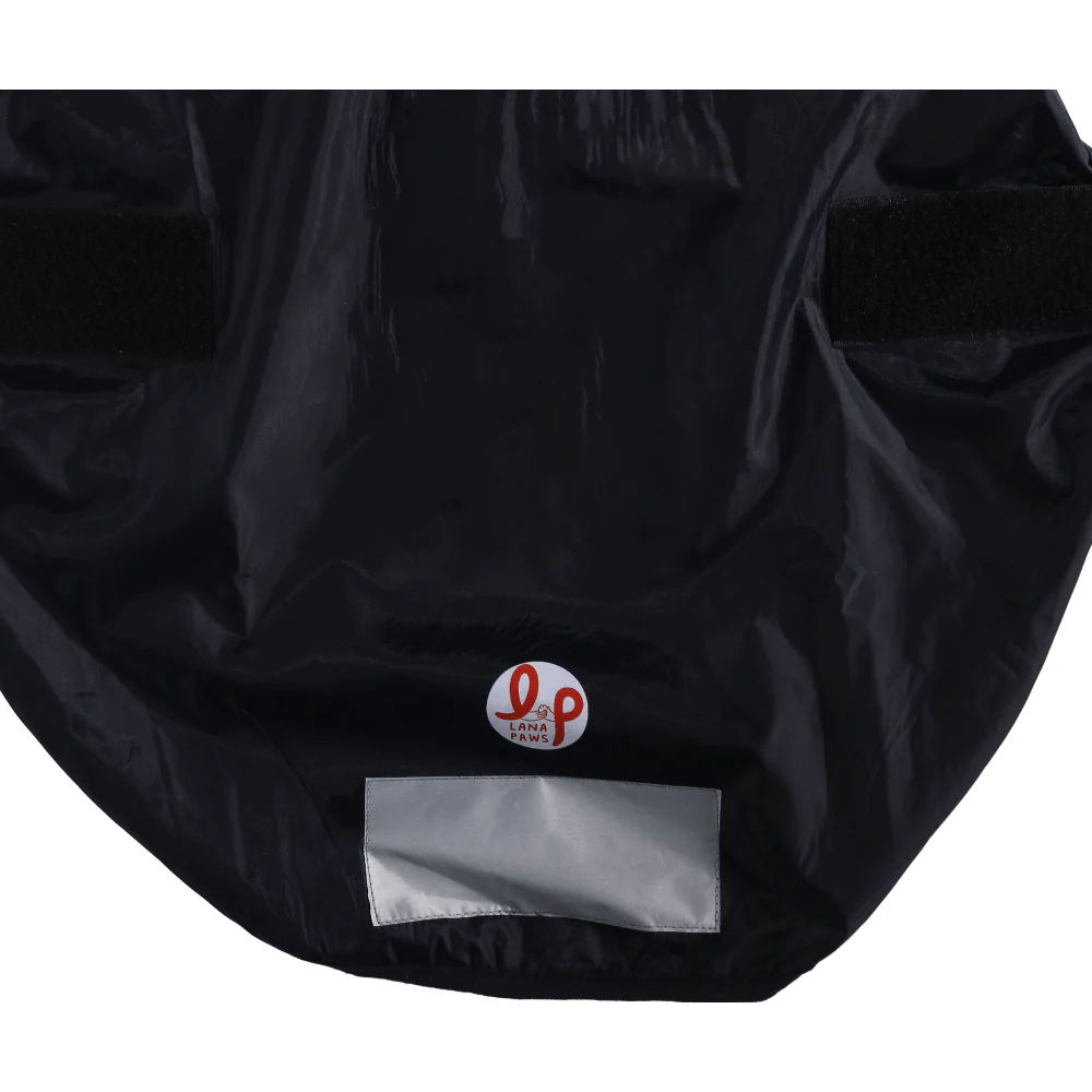 The Drizzle Deflector - Adjustable & Reflective Raincoat for Dogs by Lana Paws  (Navy Blue Solid) - Image 4