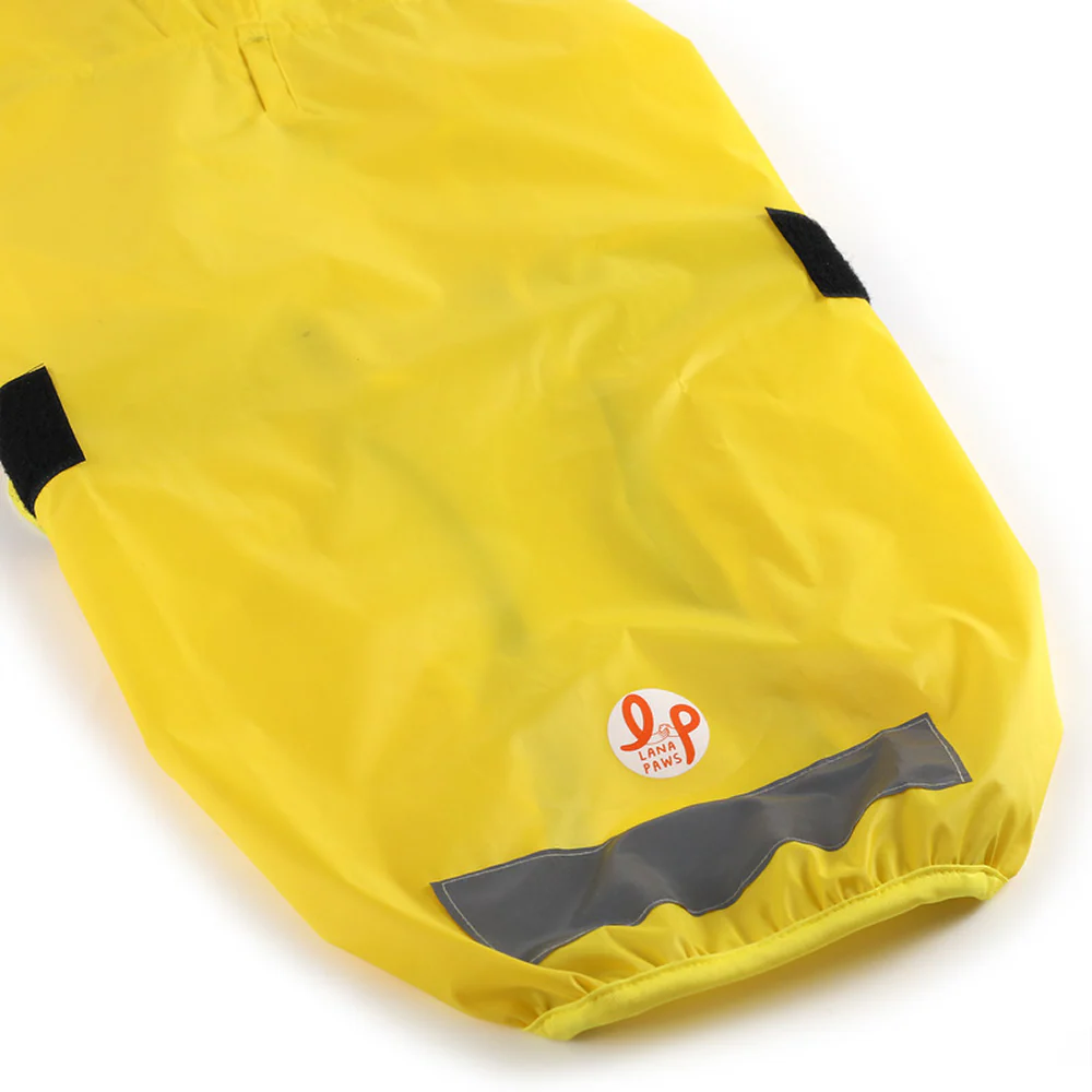The Drizzle Deflector - Adjustable & Reflective Raincoat for Dogs by Lana Paws (Solid Yellow) - Image 3
