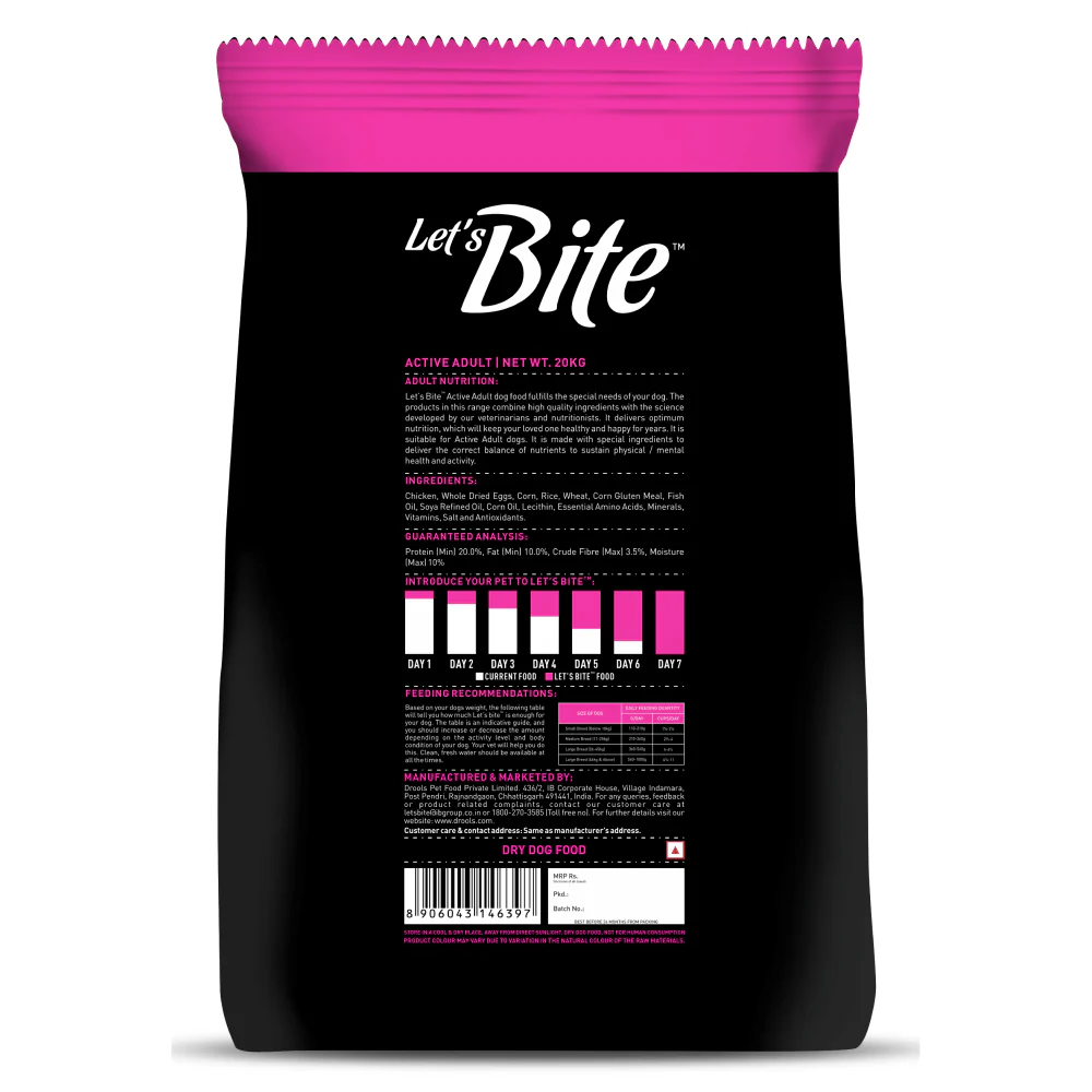 Let's Bite Active Adult Chicken Dry Food for Dogs - Image 9