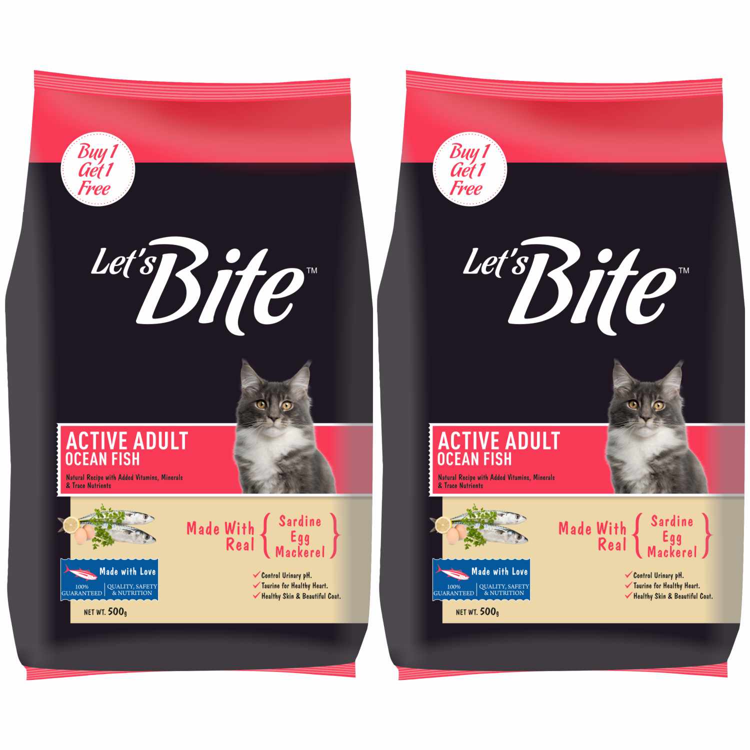 Let's Bite Active Adult Ocean Fish Dry Cat Food - Image 3