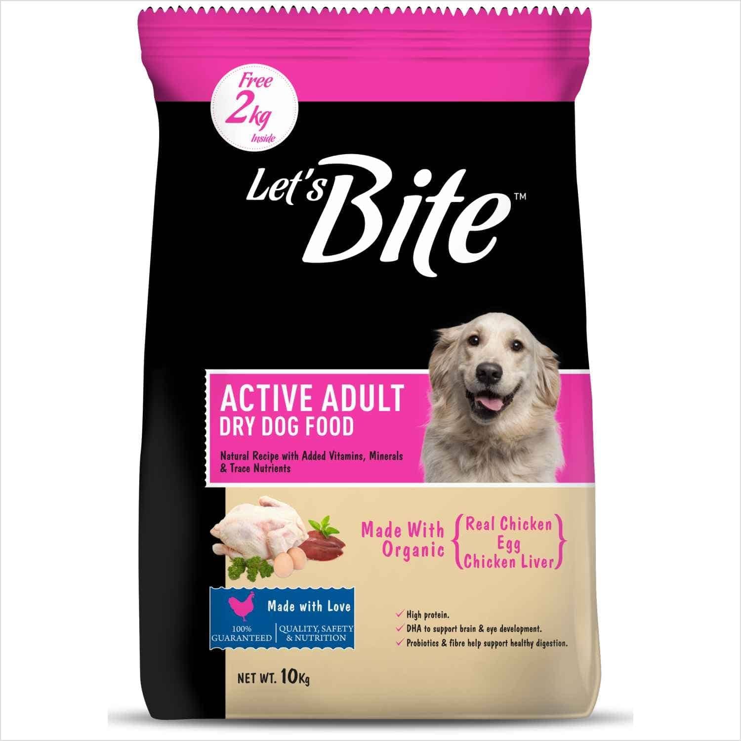 Let's Bite Active Adult Chicken Dry Food for Dogs - Image 2