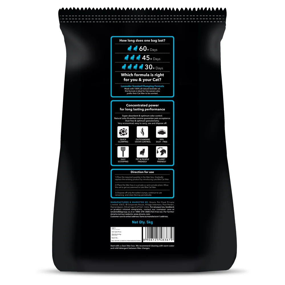 Let's Bite Lavender Scented Clumping Cat Litter - Image 2