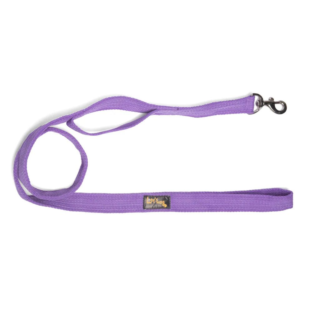 Let's Wag Double Handle Fabric Leash for Dogs (Purple) - Image 4