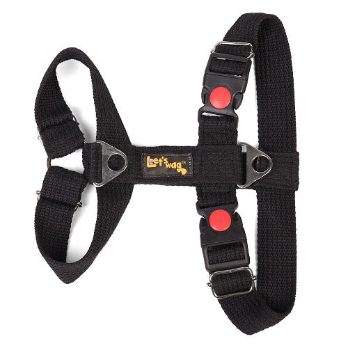 Let's Wag H Harness for Dogs (Black) - Image 3