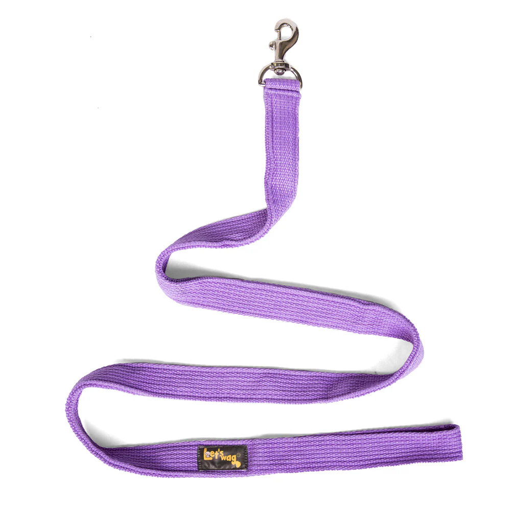 Let's Wag Single Handle Fabric Leash for Dogs (Purple) - Image 3
