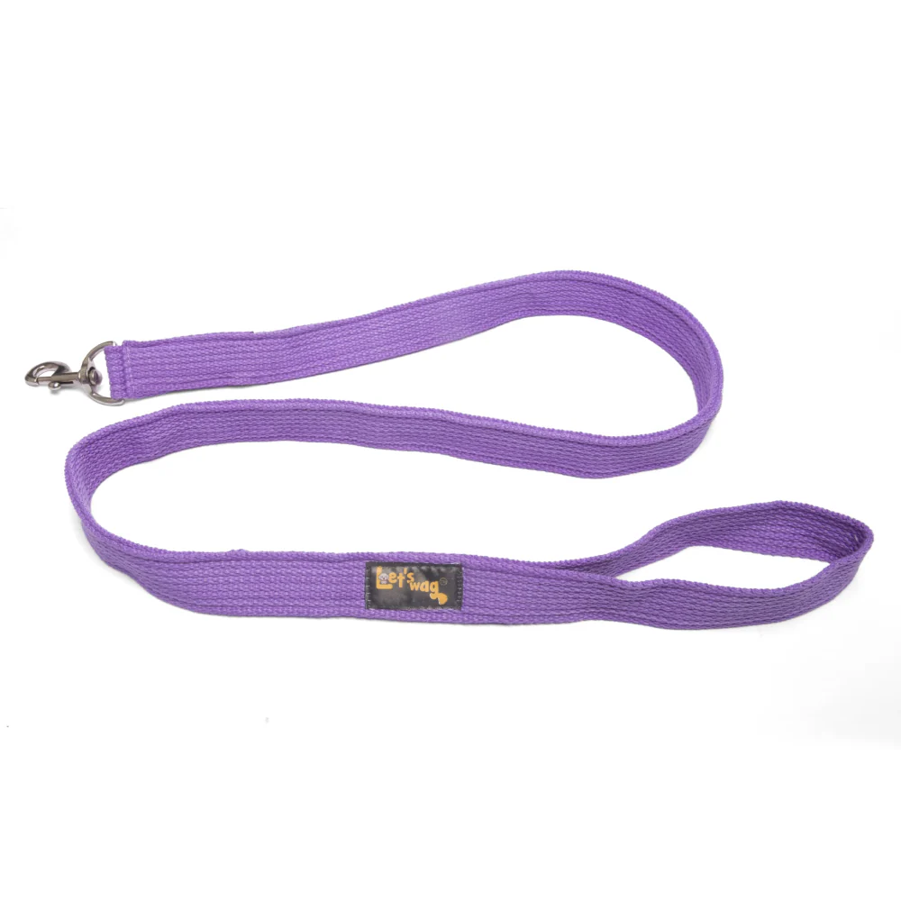 Let's Wag Single Handle Fabric Leash for Dogs (Purple) - Image 4
