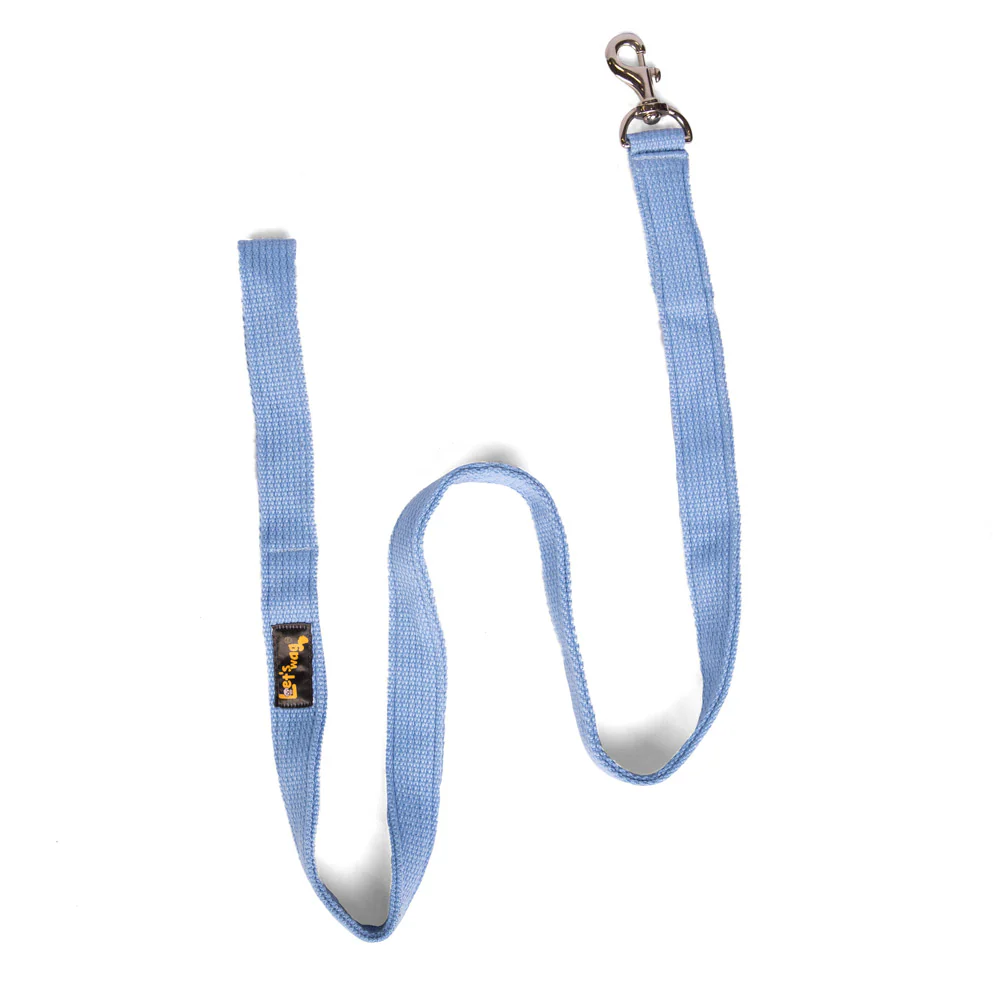 Let's Wag Single Handle Fabric Leash for Dogs (Sky Blue) - Image 3
