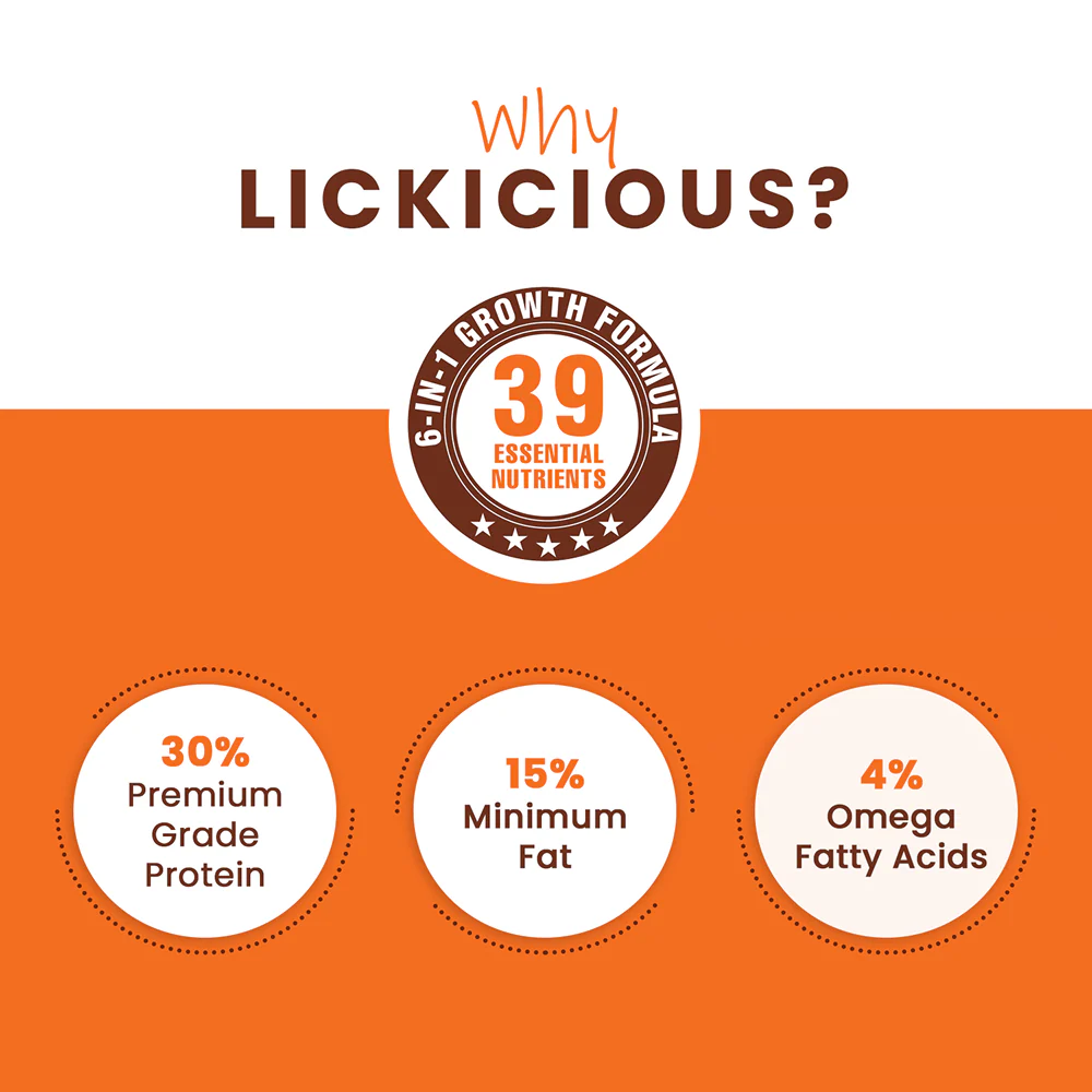 Lickicious Chicken, Egg and Milk Flavoured Puppy Dog Dry Food - Image 2