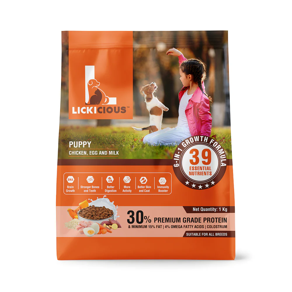 Lickicious Chicken, Egg and Milk Flavoured Puppy Dog Dry Food - Image 8