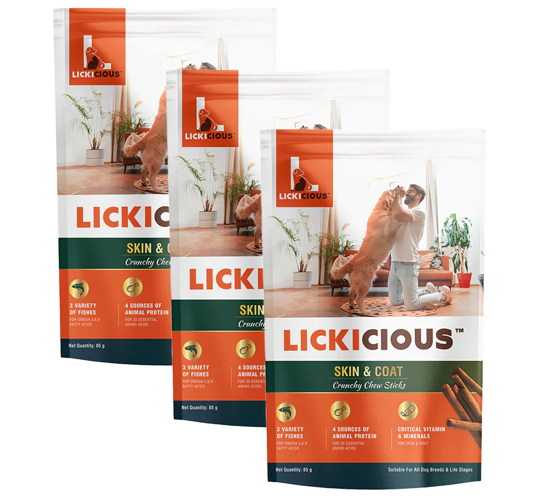 Lickicious Healthy Skin and Coat Chewy Stick Dog Treats - Image 9