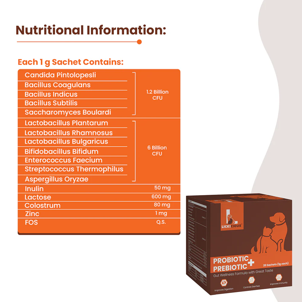 Lickicious Pre and Probiotics Sachets,Gut Health & Digestion for Dogs & Cats - Image 6
