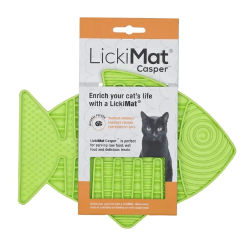LickiMat Casper Slow Feeder for Cats (Green) - Image 2