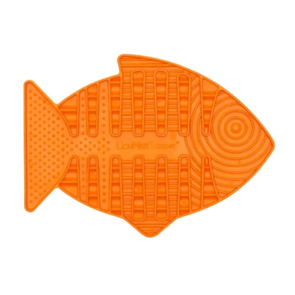 LickiMat Casper Slow Feeder for Cats (Orange)