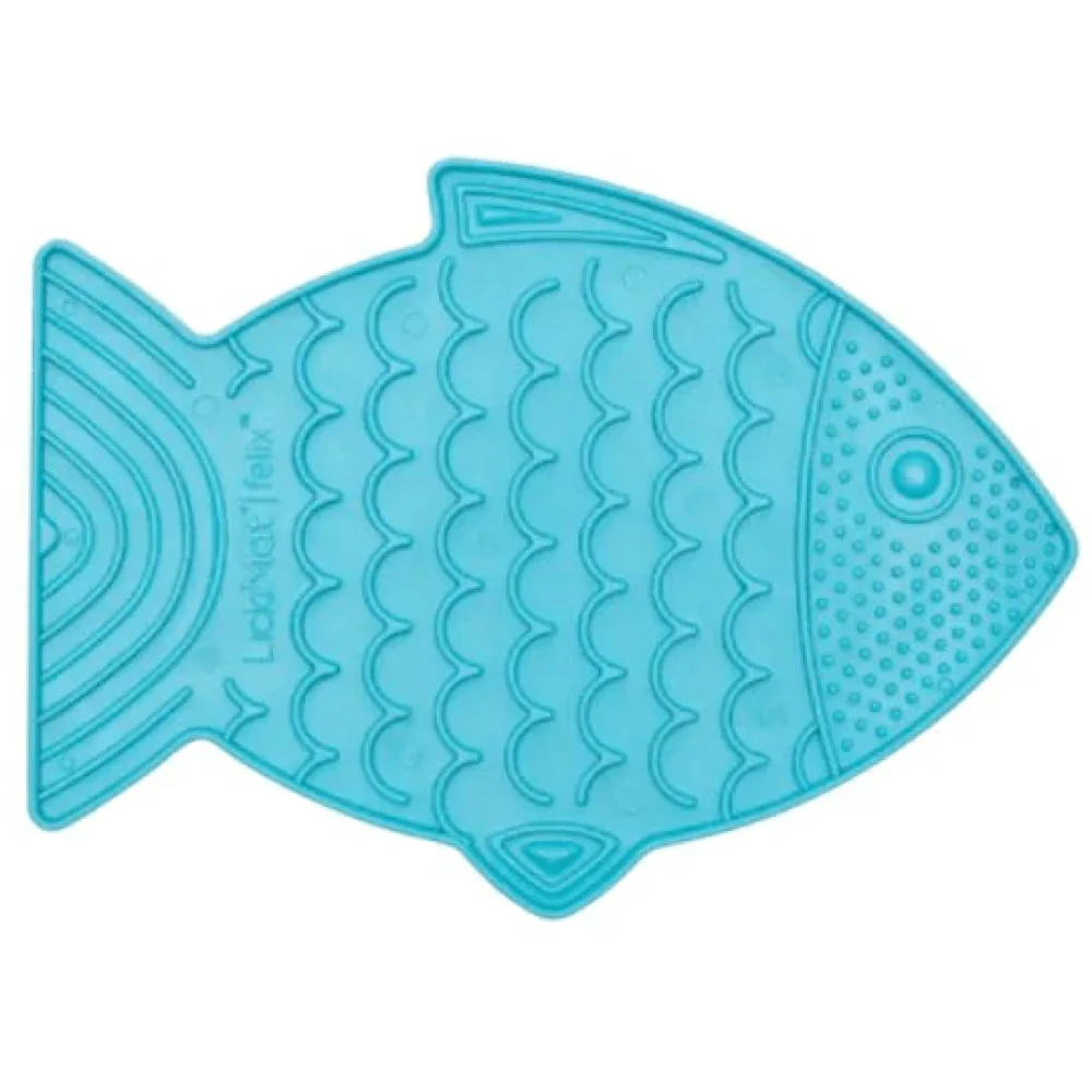 LickiMat Felix Slow Feeder for Cats (Turquoise) - Image 2