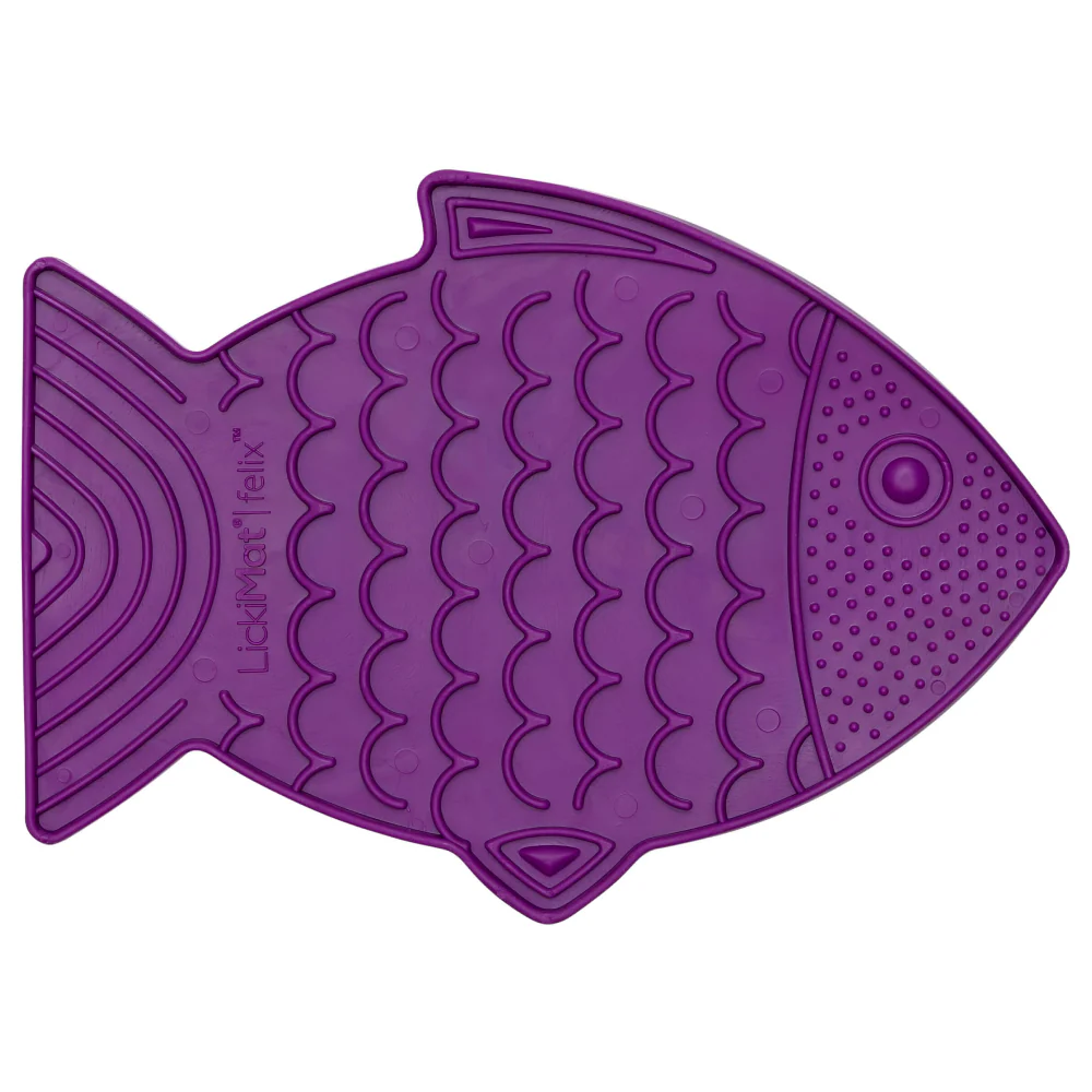 LickiMat Felix Slow Feeder for Cats (Purple) - Image 2