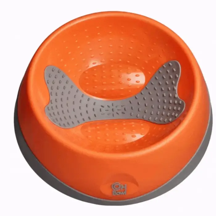 LickiMat OH Bowl Slow Feeder for Dogs (Orange) - Image 3