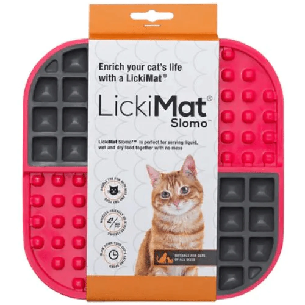 LickiMat SloMo Slow Feeder for Cats and Dogs (Red) - Image 2