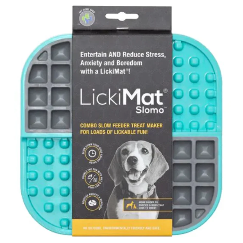 LickiMat SloMo Slow Feeder for Cats and Dogs (Turquoise) - Image 3