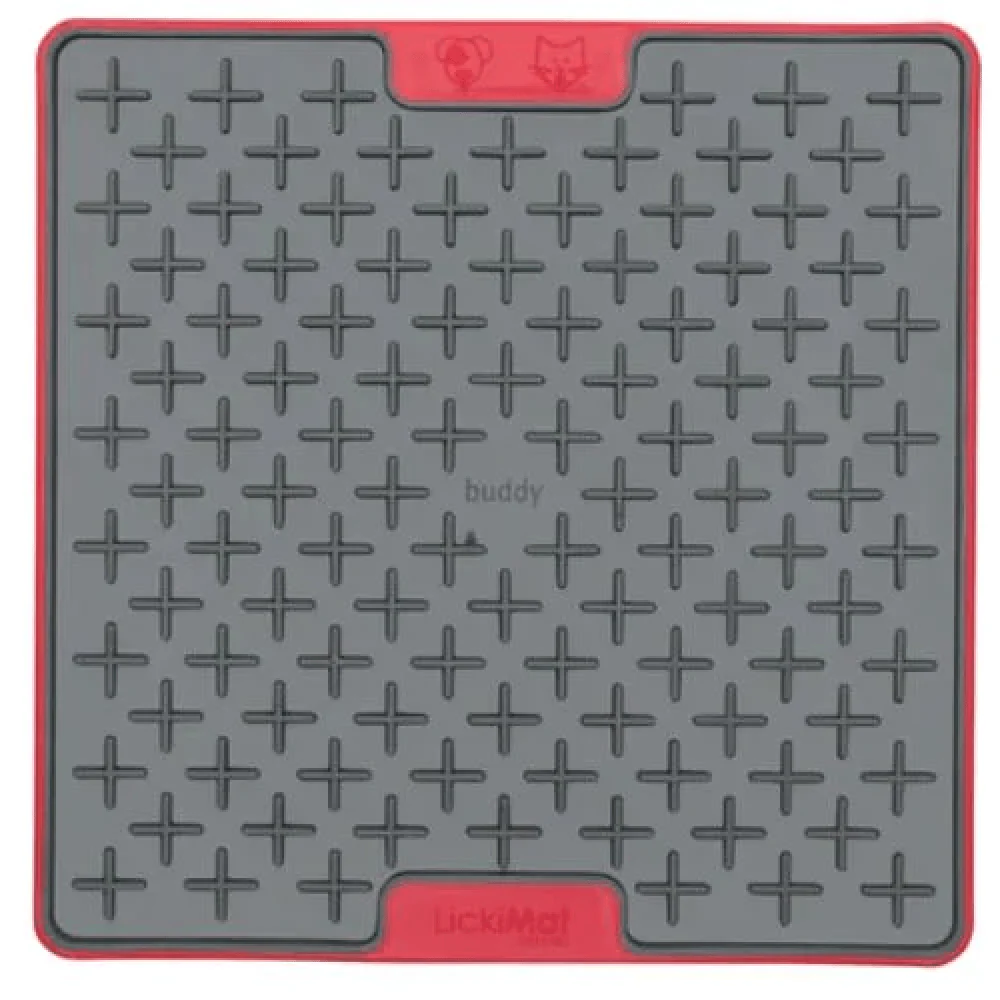 LickiMat Tuff Buddy Slow Feeder for Dogs (Red) - Image 2