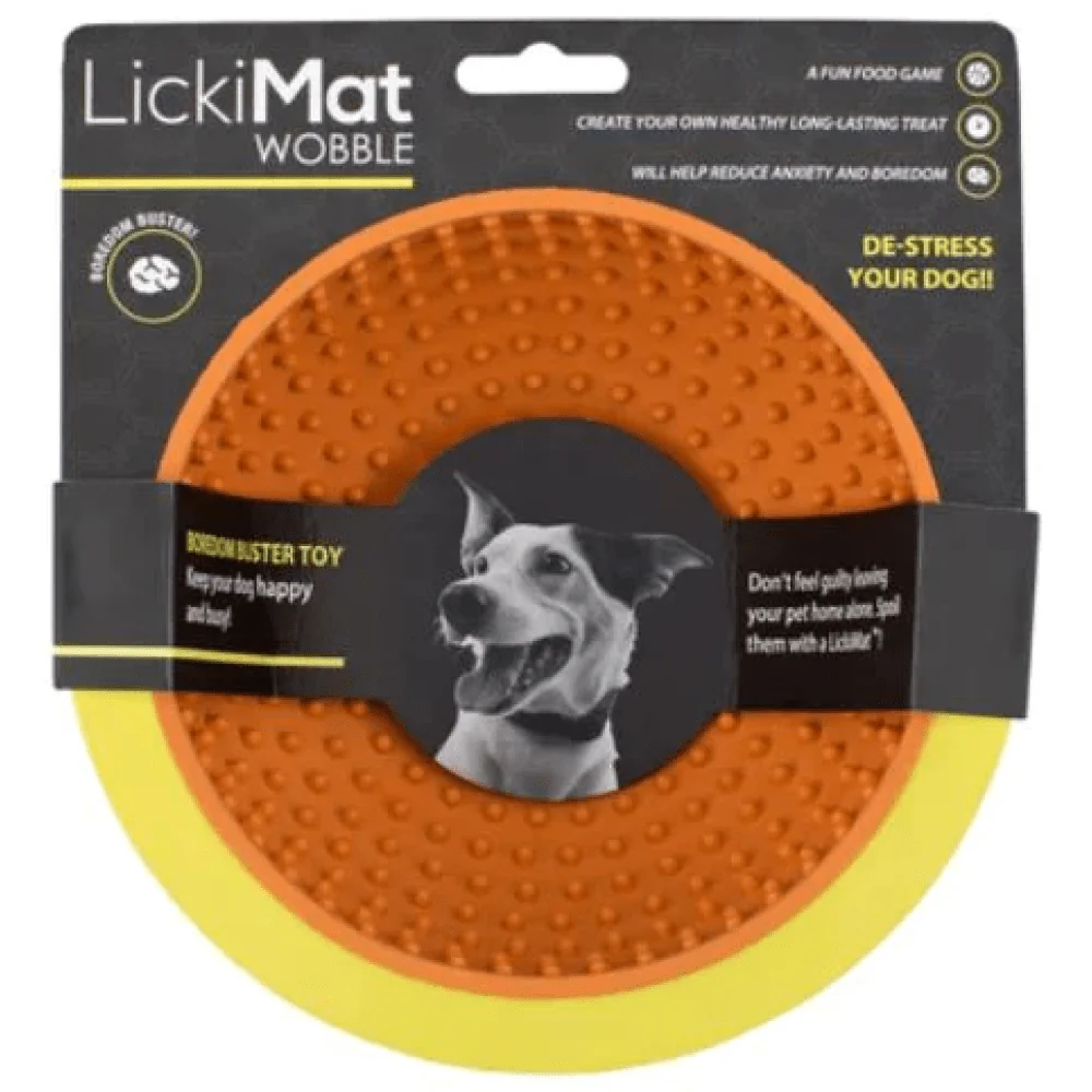 LickiMat Wobble Slow Feeder for Dogs (Orange) - Image 4