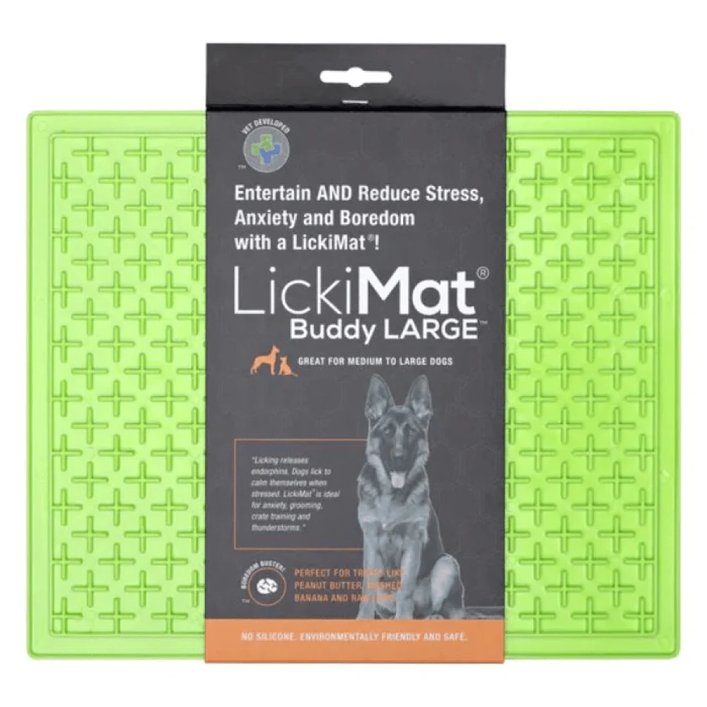 LickiMats Classic Buddy Slow Feeder for Dogs and Cats (Green) - Image 2