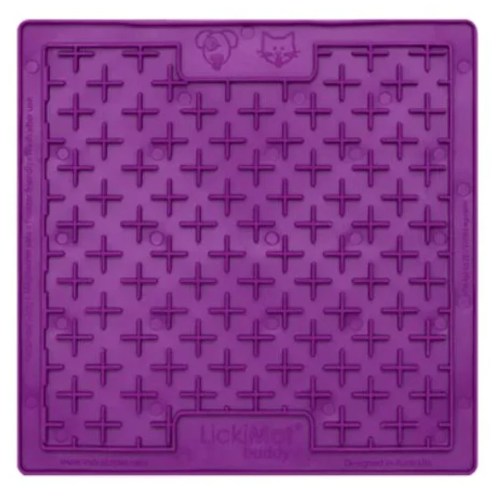 LickiMats Classic Buddy Slow Feeder for Dogs and Cats (Purple) - Image 2