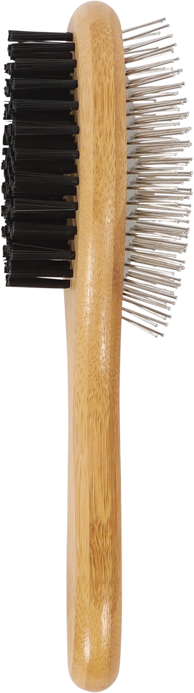 M PETS Bamboo Ball Pin Double Sided Grooming Brush for Dogs and Cats (Brown) - Image 2